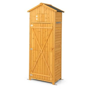Costway Omara za shranjevanje vrtnega orodja, 180 cm visoka, naravna