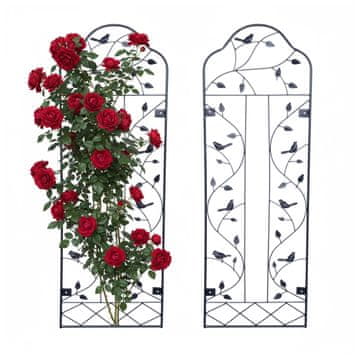 Northix Komplet stenskih opornikov, 2 kosa, prašno barvano jeklo za trte