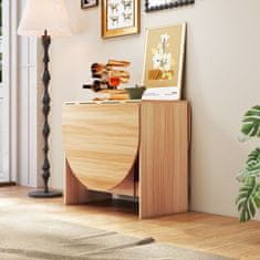 Costway Zložljiva jedilna delovna miza 163x80x75 cm naravno lesena