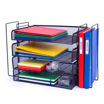 Northix Organizator za pladenj za pisma A4, kovinska mreža, 4 predelki