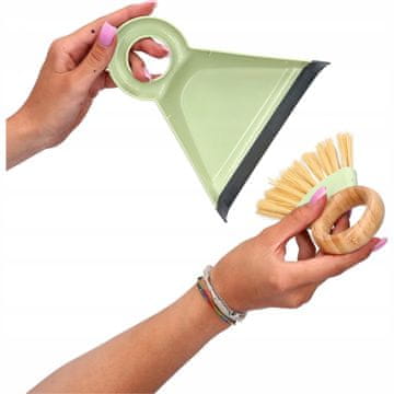 Komplet za čiščenje mini miz/pultov 18*17,2 cm zelen