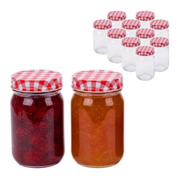 Northix Kozarci za marmelado, 400 ml, stekleni komplet z nepredušnimi pokrovčki na odvijanje