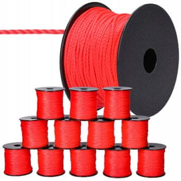 GO! 12 x Zidarska vrvica 50 m x 2 mm RDEČA