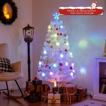 Northix Božično drevo iz optičnih vlaken 120 cm, LED lučke, zvezda na vrhu