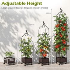 Costway Dvignjena vrtna gredica z obelisk trellis, samozalivalna