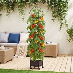 Costway Dvignjena vrtna gredica z obelisk trellis, samozalivalna