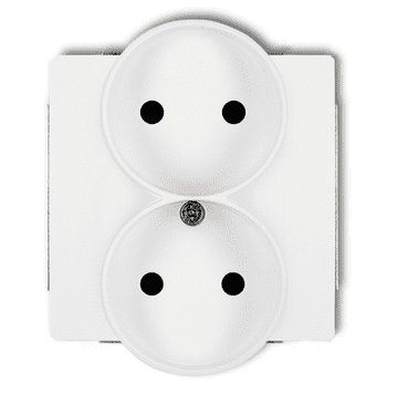 shumee Dvojna vtičnica Deco b/u 2x2P bela dgpr-2p