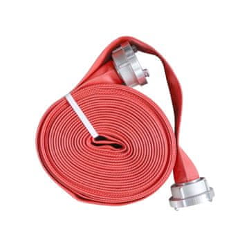 shumee Gasilska cev, ojačana na obeh straneh, prevlečena s PVC/gumo, rdeča, protipožarna zaščita, s Storz konci, FI-52 mm, Premium PZL hydral