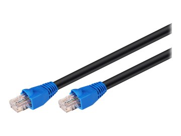 shumee Goobay CAT 6 zunanji patch kabel, U/UTP, 20 m, črne barve