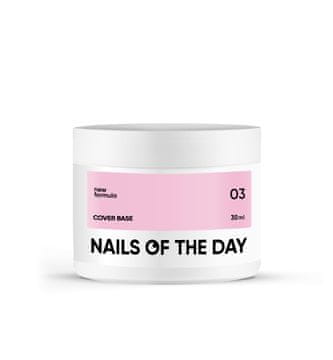 shumee Nailsoftheday Cover base NOVO 03 - polprozorna nežna hibridna baza breskve, 30 ml