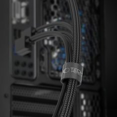 Tech-protect Organizator kablov z ježkom 3m - črn
