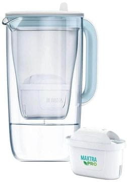Brita Glass LED MXpro 2,5-litrski modri vrč s filtrom (1050452)