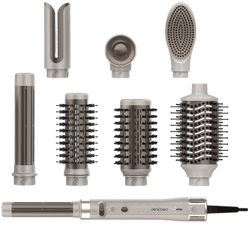 Cecotec Kodralnik las CeramicCare AirGlam Gyro 8v1 v barvi šampanjca (A01_EU01_112528)