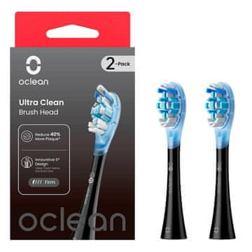 Oclean Ultra Clean glava električne zobne ščetke 2 kosa črne barve