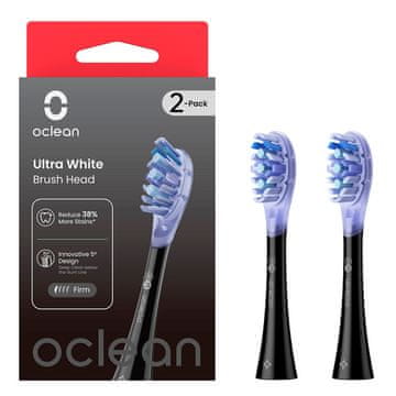 Oclean Ultra White glava električne zobne ščetke 2 kosa črne barve
