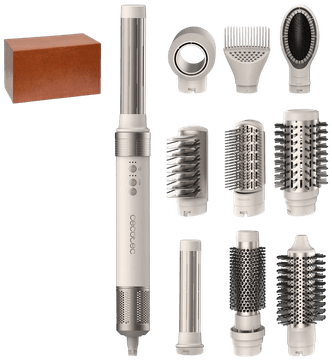 Cecotec Bamba CermicCare AirGlam kodralnik las 10 v 1 v barvi šampanjca
