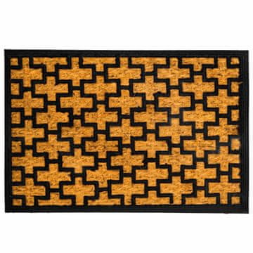 Northix Predpražnik iz kokosovih vlaken in PVC-ja, 60x40 cm, naravna in črna