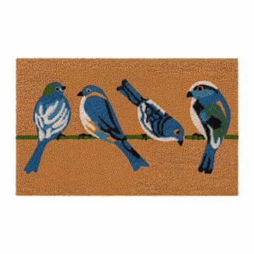 Northix Predpražnik za vrata z živalmi iz kokosa, 60x40 cm, nedrseča podloga