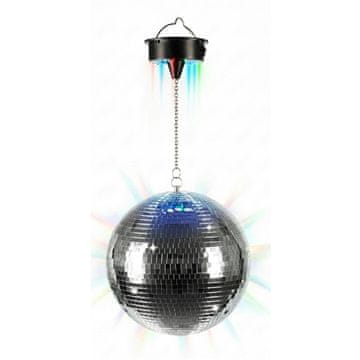 Northix 25 cm disko krogla z motorjem in LED svetlobnimi učinki