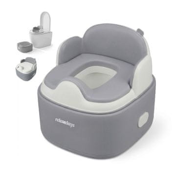Northix 4-v-1 siva kahlica s pokrovom in stopnicami