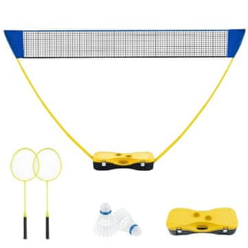 Northix Prenosni komplet mreže za badminton 270 cm, loparji, torba za prenašanje