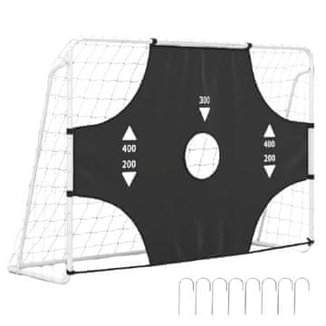 Northix Nogometni gol s 5-luknjično steno za metanje, 215 × 152 cm