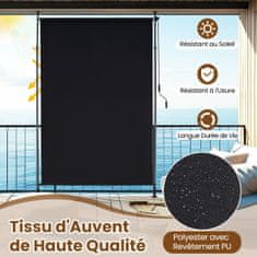 Northix Zložljiva zunanja rolo senčila, ročica, 150 cm, 220–310 cm