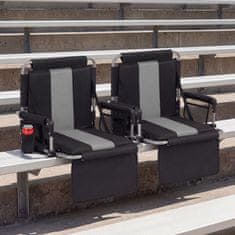 Northix Stadion sedež z naslonjalom, zložljiv, torba za držalo za skodelice