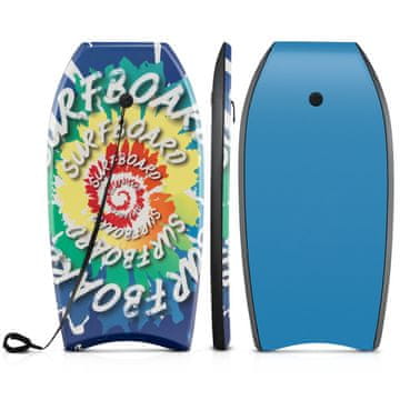 Northix Bodyboard Boogie Board 89–104 cm, EPS jedro, zapestni pas