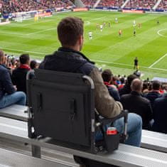 Northix Stadion sedež z naslonjalom, zložljiv, držalo za skodelice, rdeč