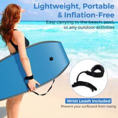 Northix Bodyboard Boogie Board 89–104 cm, EPS jedro, zapestni pas