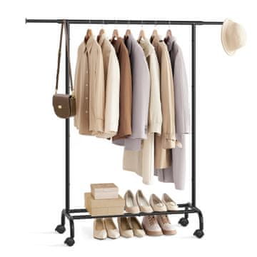 Songmics Oblečni regal 40x83x156 cm Črn