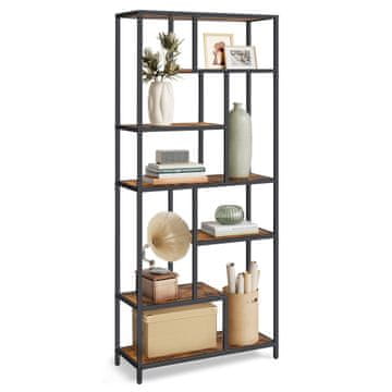 Songmics Knižna omara 30x80x180 cm rjava