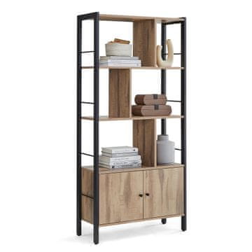 Songmics Knižna polica 30x74x154.5 cm rjava
