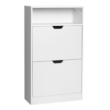 Songmics Omara za čevlje, 60x24x102 cm, bela