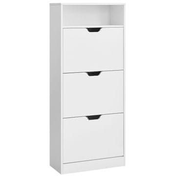 Songmics Omara za čevlje, 24x60x139 cm, bela