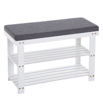 Songmics Klop za čevlje 71x29x49 cm bela siva