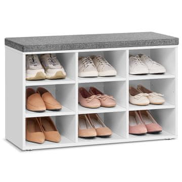 Songmics Čevlji klop 30.3x78.5x48 cm rjava