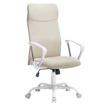 Songmics Pisarnaški stol, 58x59x114.7-122.7 cm, krem