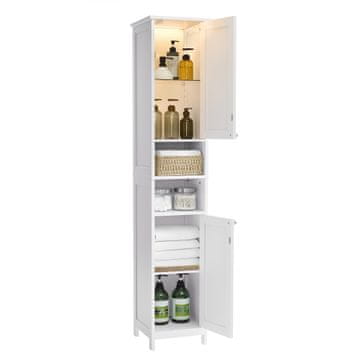 Songmics Kopalniška omarica 30x30x170 cm Bela