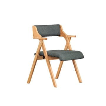 SoBuy Zložljiv jedilni stol, 61,5x56x77,6 cm, siva