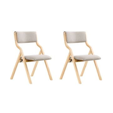 SoBuy Zložljiv stol set, 48x54x80 cm, siva, oblazinjen