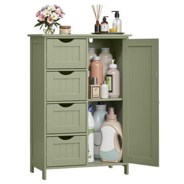 Songmics Omara 30x55x82 cm Bela, MDF (srednje goste vlaknene plošče)