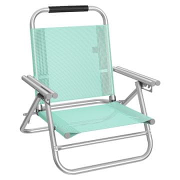 Songmics Stol za plažo 57x59x71 cm zelene barve