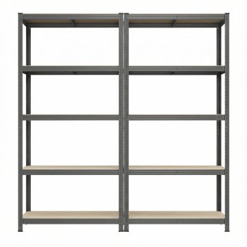 Songmics Komplet močnih polic 2 kosa 40x90x180 cm srebrna