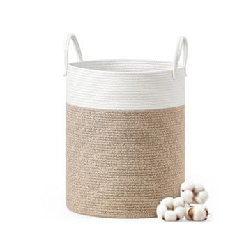 Songmics Košara za perilo 35x35x50 cm Bela