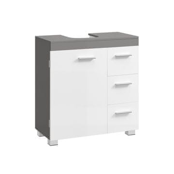 Songmics Kopalniška omarica 30x60x64 cm Bela