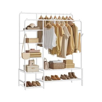 Songmics Oblekalni regal 45x115.8x172.8 cm, bel