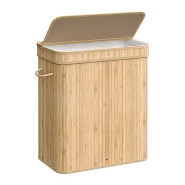 Songmics Košara za perilo, 54.5x34.5x61 cm, bež