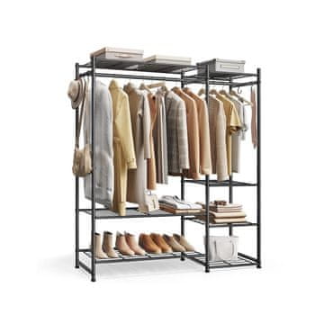 Songmics Oblečni regal 30x124.8x157.1 cm Črn